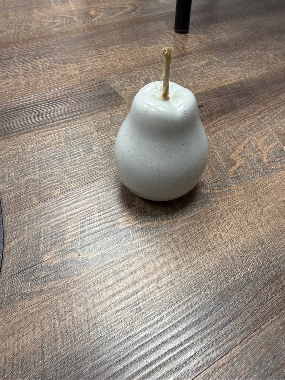 Decorative Ceramic Pear Accent - White by